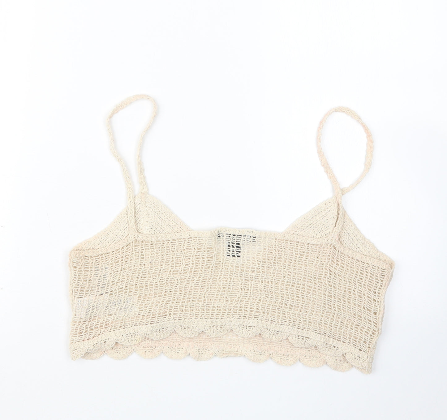 New Look Womens Beige  Knit Pullover Jumper Size M  - Cropped