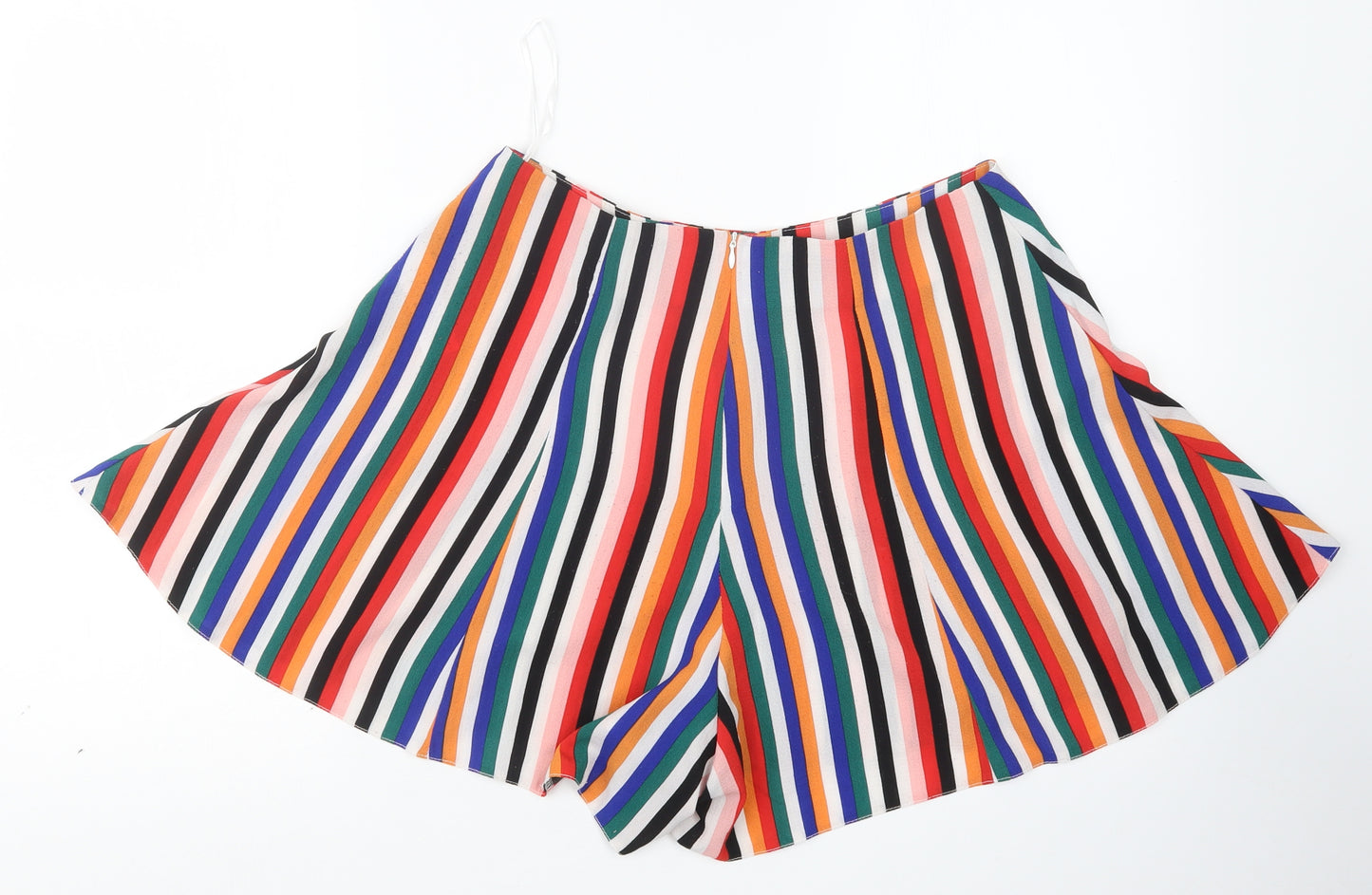 New Look Womens Blue Striped  Bermuda Shorts Size 12