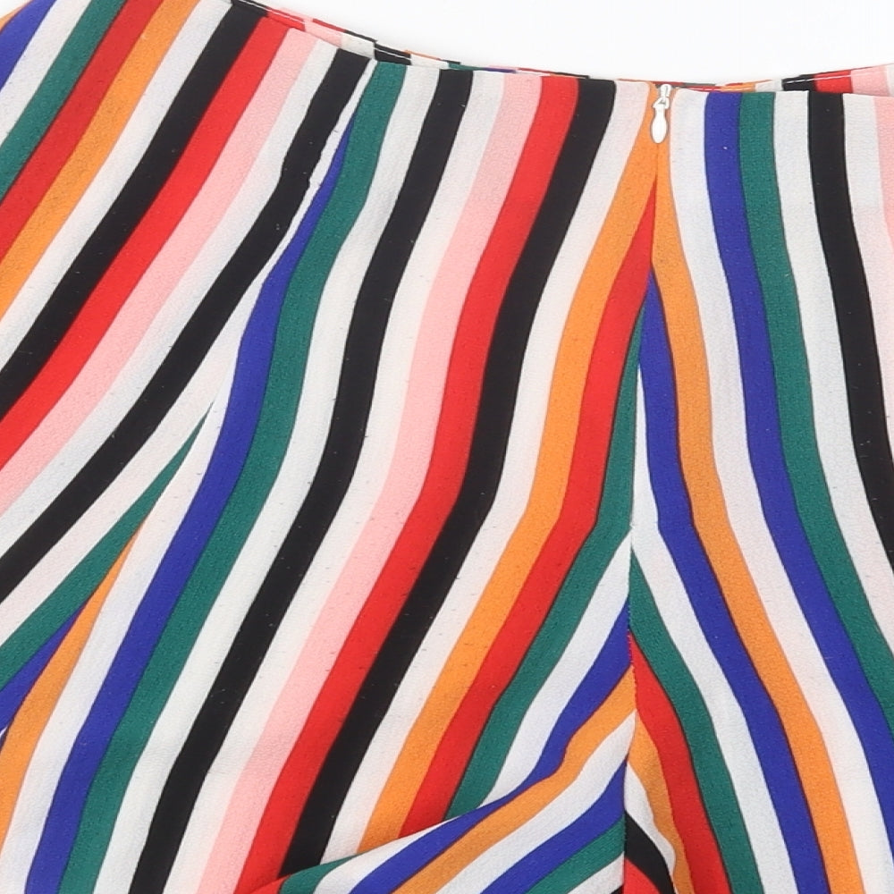 New Look Womens Blue Striped  Bermuda Shorts Size 12