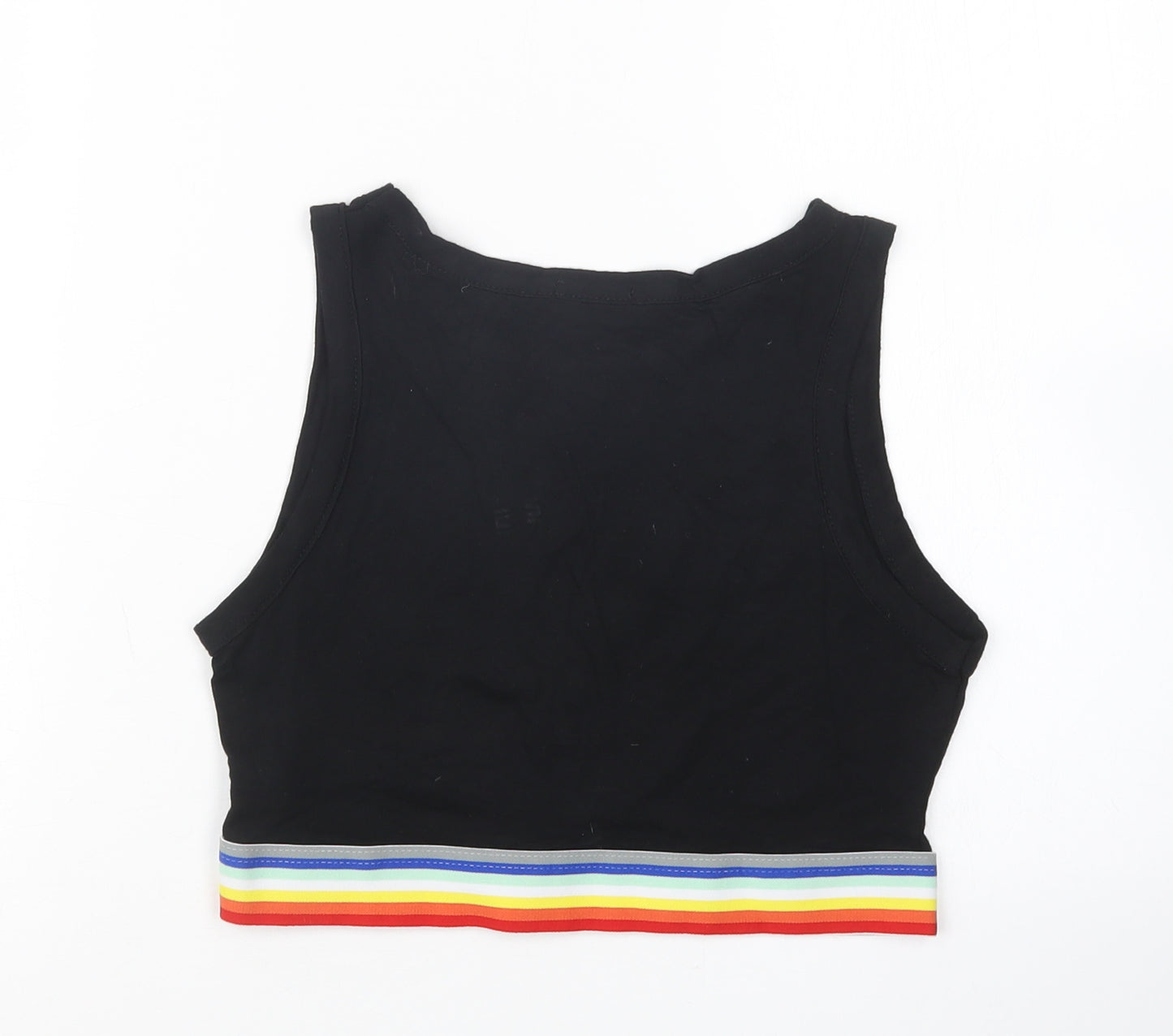 Boohoo Womens Black   Cropped T-Shirt Size 10
