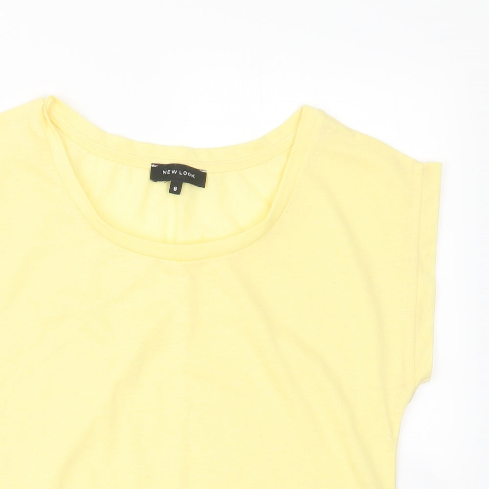 New Look Womens Yellow   Ringer T-Shirt Size 8