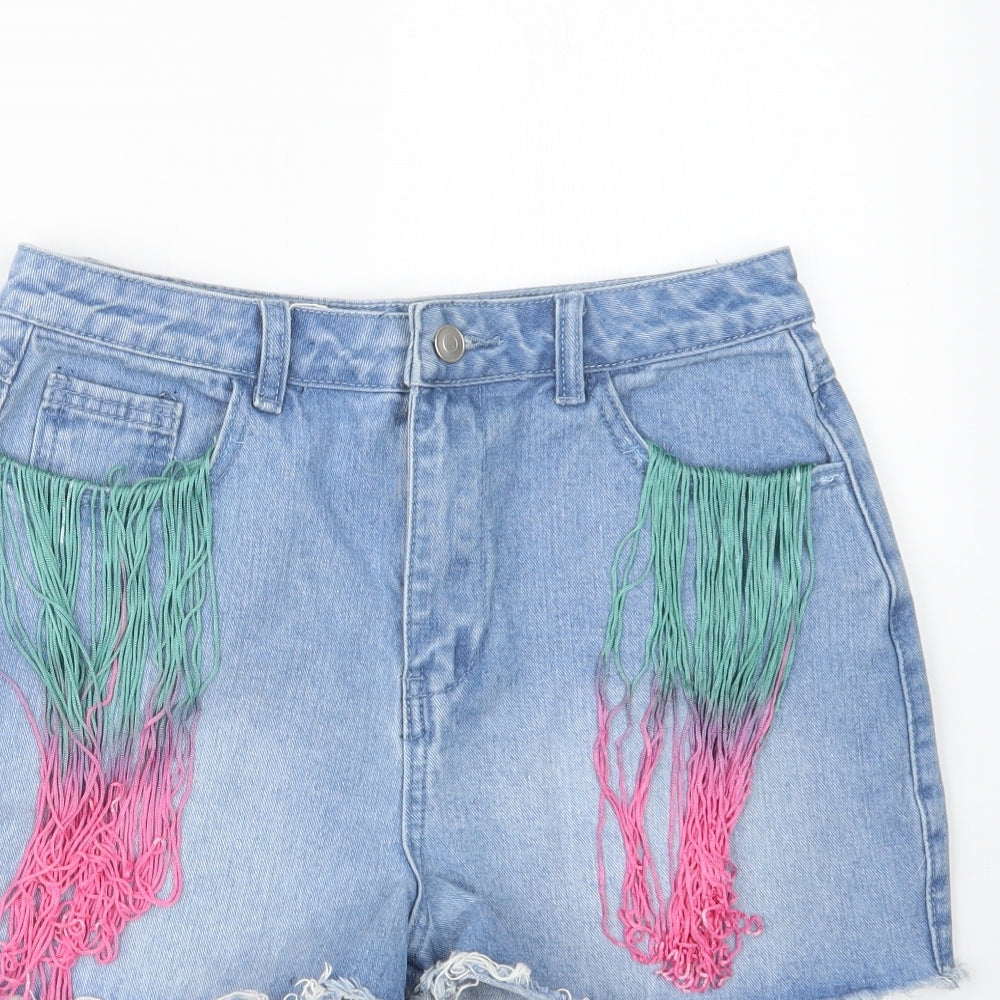 Boohoo Womens Blue  Denim Bermuda Shorts Size 12