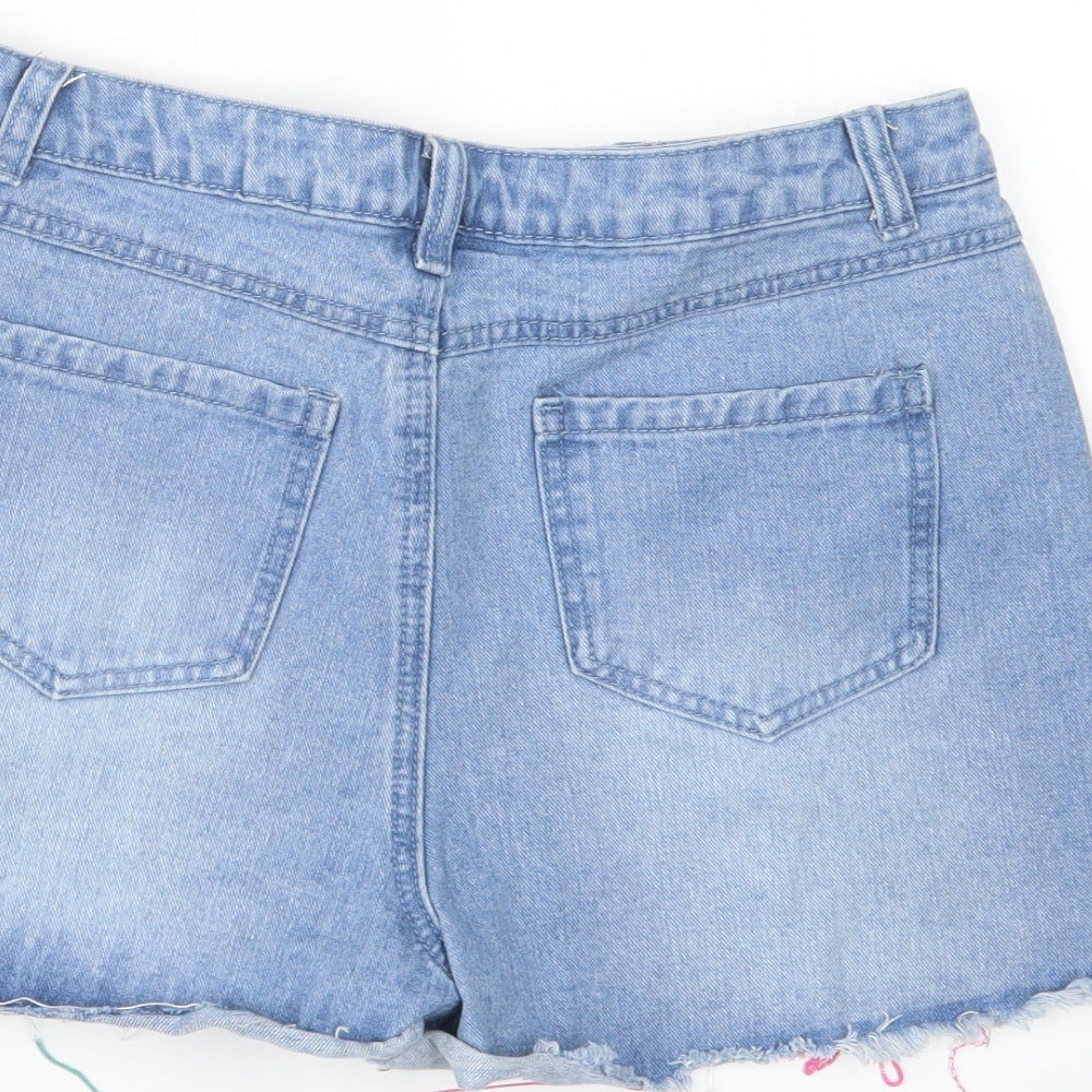 Boohoo Womens Blue  Denim Bermuda Shorts Size 12