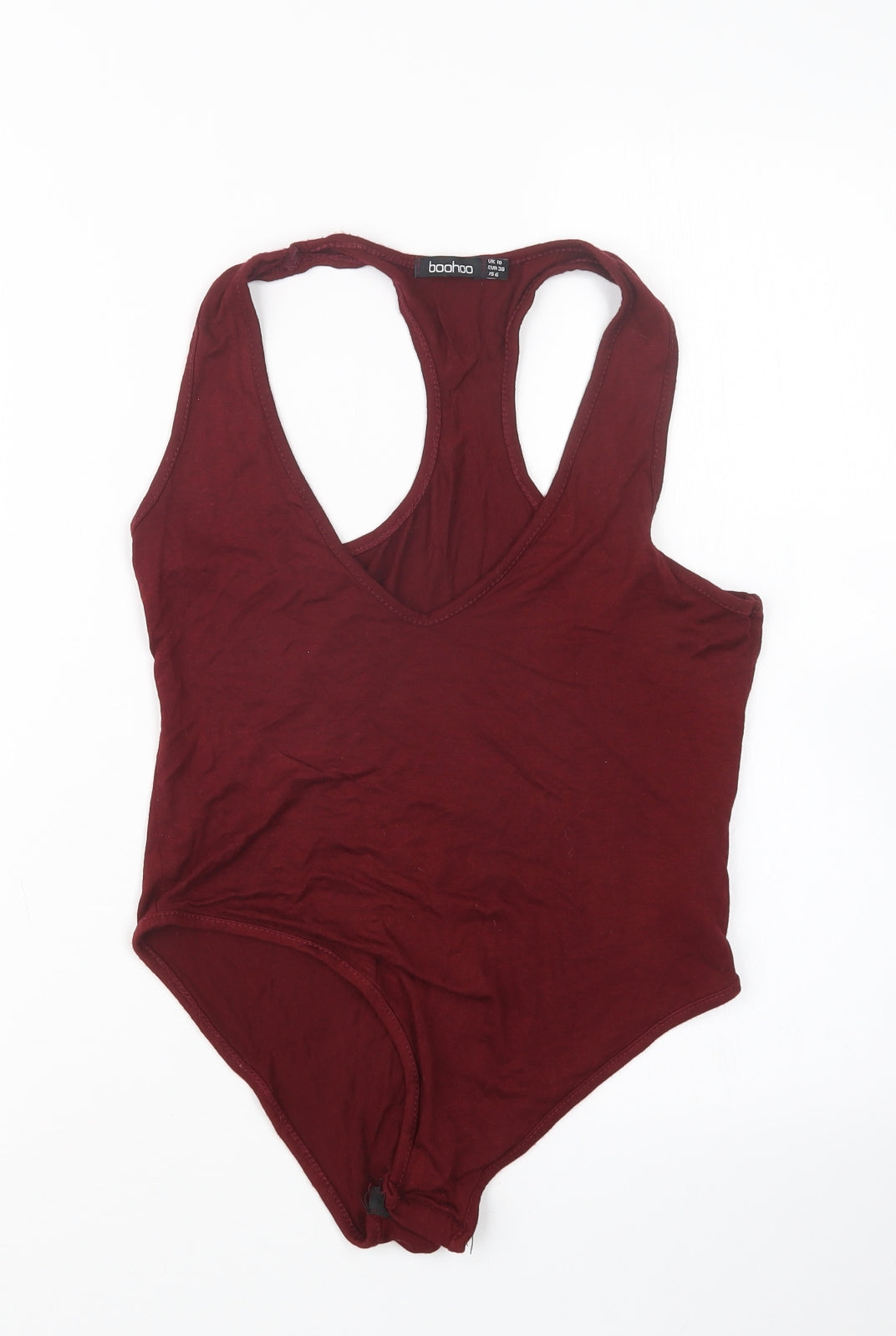 Boohoo Womens Purple   Bodysuit One-Piece Size 10