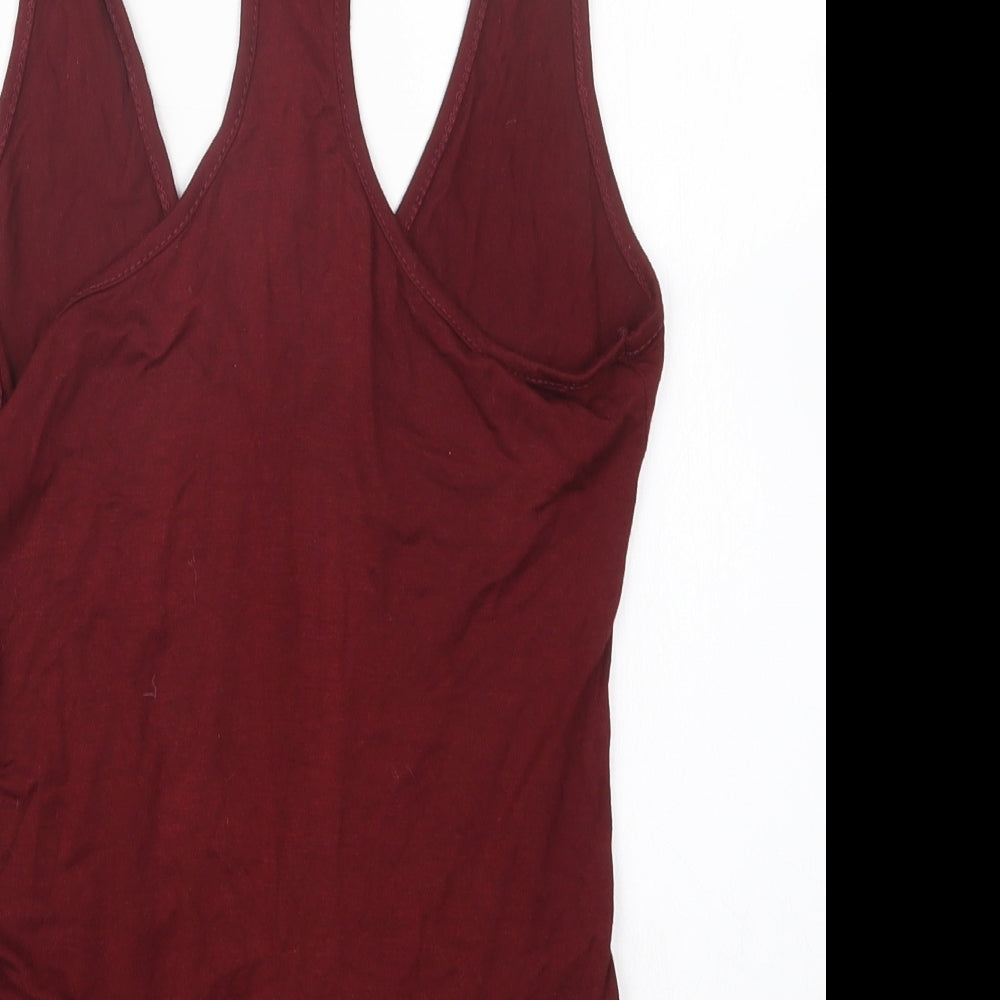 Boohoo Womens Purple   Bodysuit One-Piece Size 10