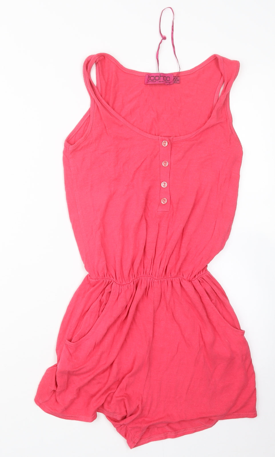 Boohoo Womens Pink   Playsuit One-Piece Size 8