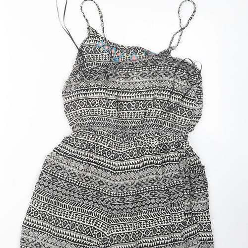 Atmosphere Womens Black Geometric  Playsuit One-Piece Size 8