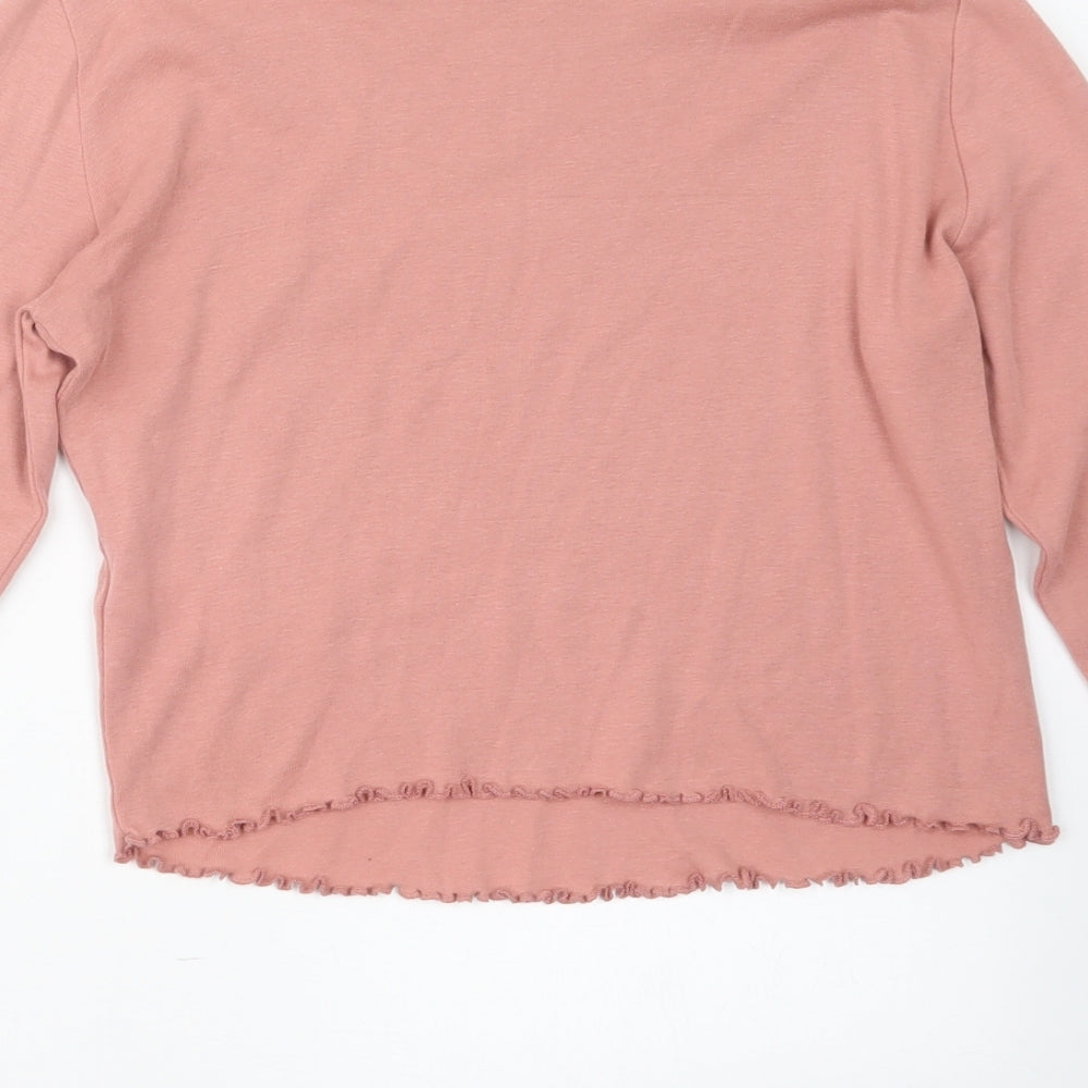 Topshop Womens Pink   Basic T-Shirt Size 10