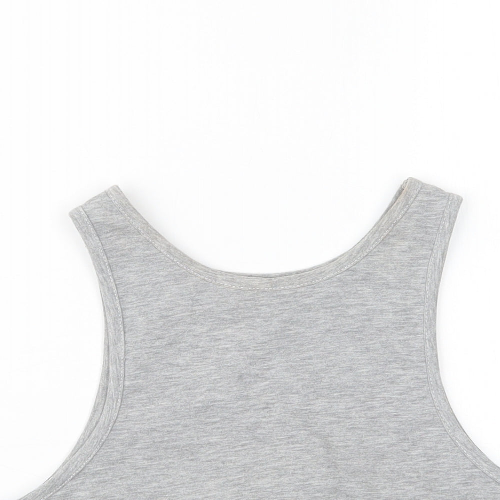 New Look Womens Grey   Cropped T-Shirt Size 10