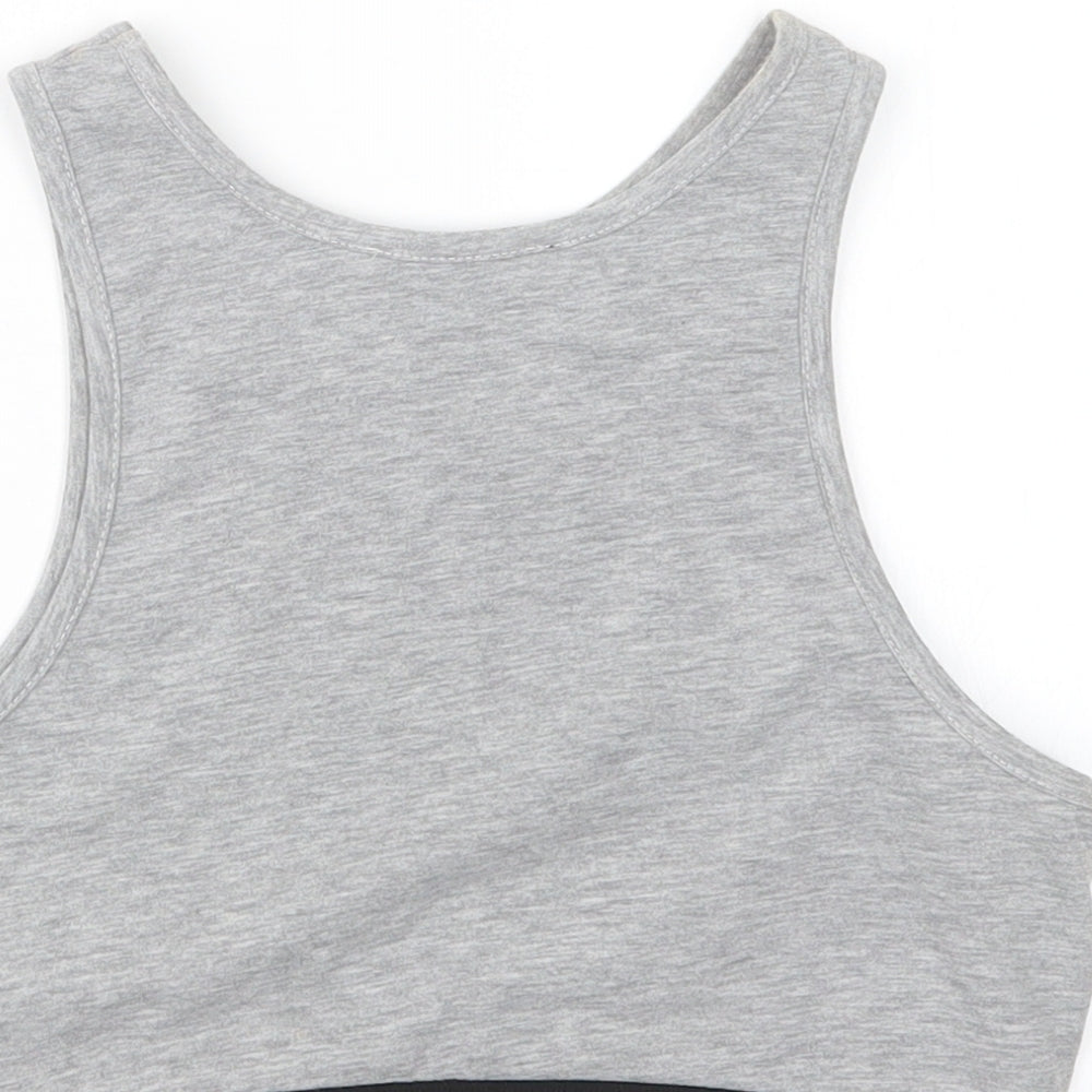 New Look Womens Grey   Cropped T-Shirt Size 10