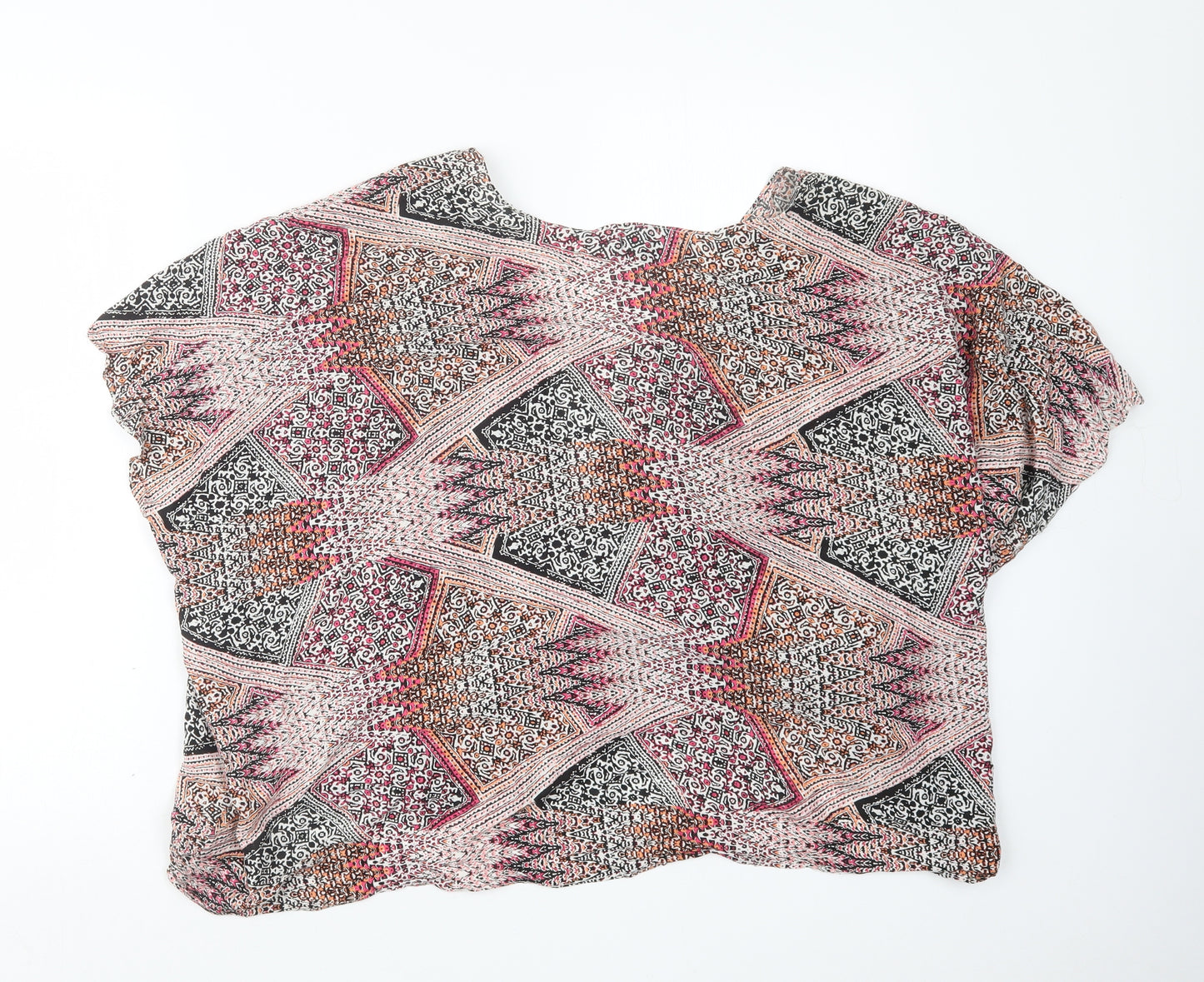 New Look Womens Pink Geometric  Kimono Jacket Size 10