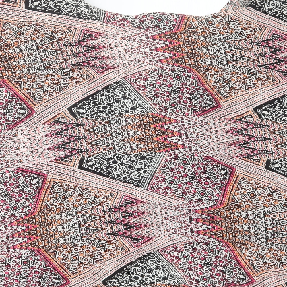 New Look Womens Pink Geometric  Kimono Jacket Size 10