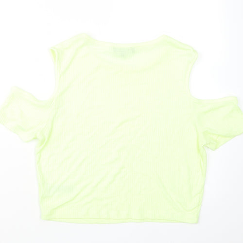 New Look Womens Green   Cropped T-Shirt Size 14
