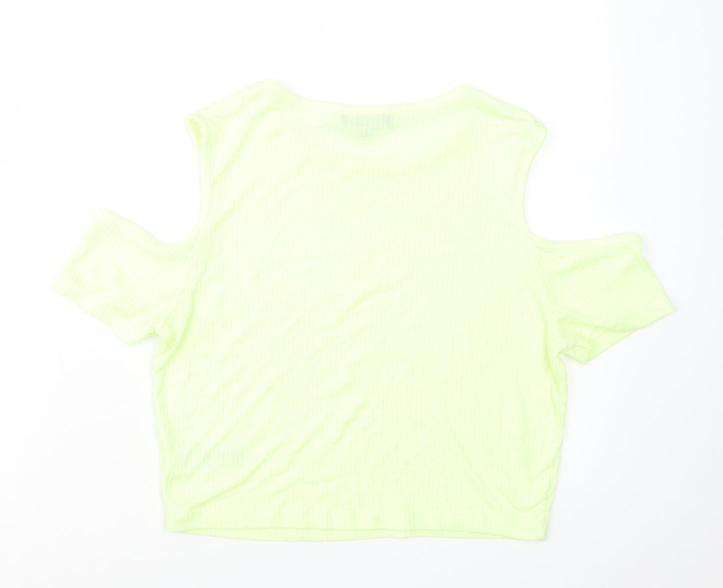 New Look Womens Green   Cropped T-Shirt Size 14