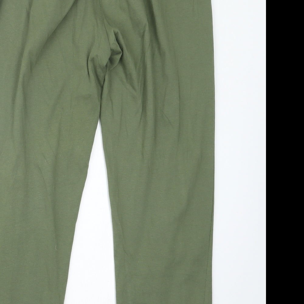 Boohoo Womens Green   Trousers  Size 12 L24 in