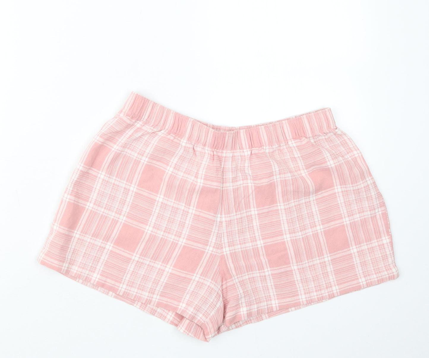 F&F Womens Pink Check  Capri Sleep Shorts Size 8