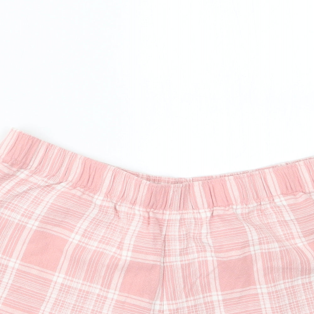 F&F Womens Pink Check  Capri Sleep Shorts Size 8