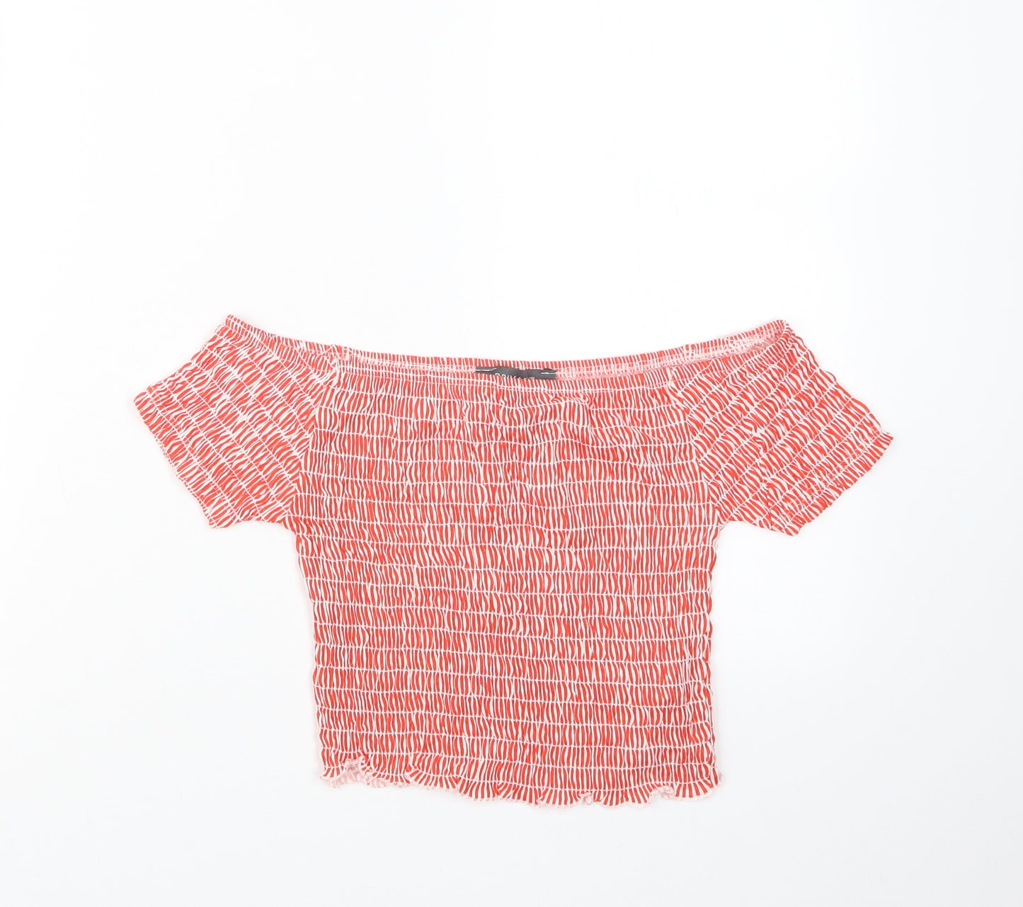Primark Womens Red   Cropped T-Shirt Size 10