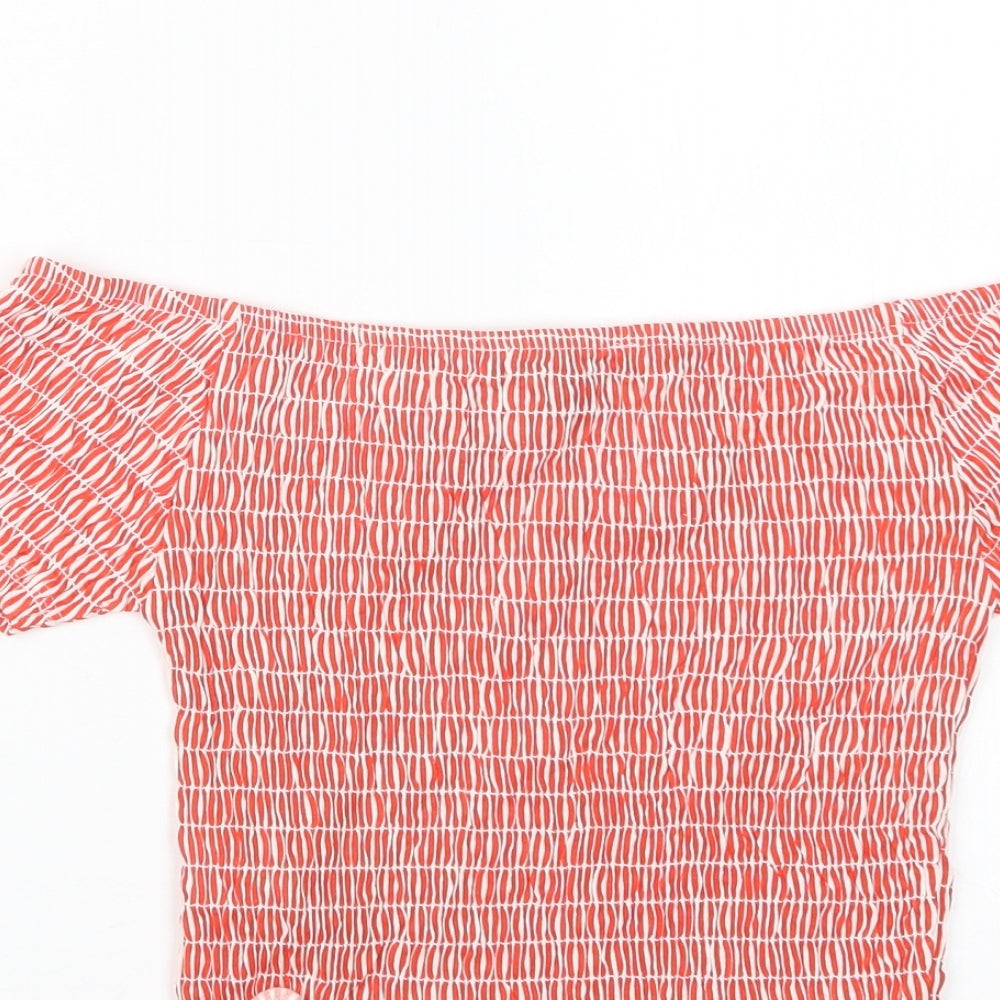 Primark Womens Red   Cropped T-Shirt Size 10