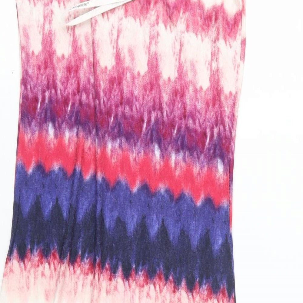 Atmosphere Womens Red Geometric  T-Shirt Dress  Size 14