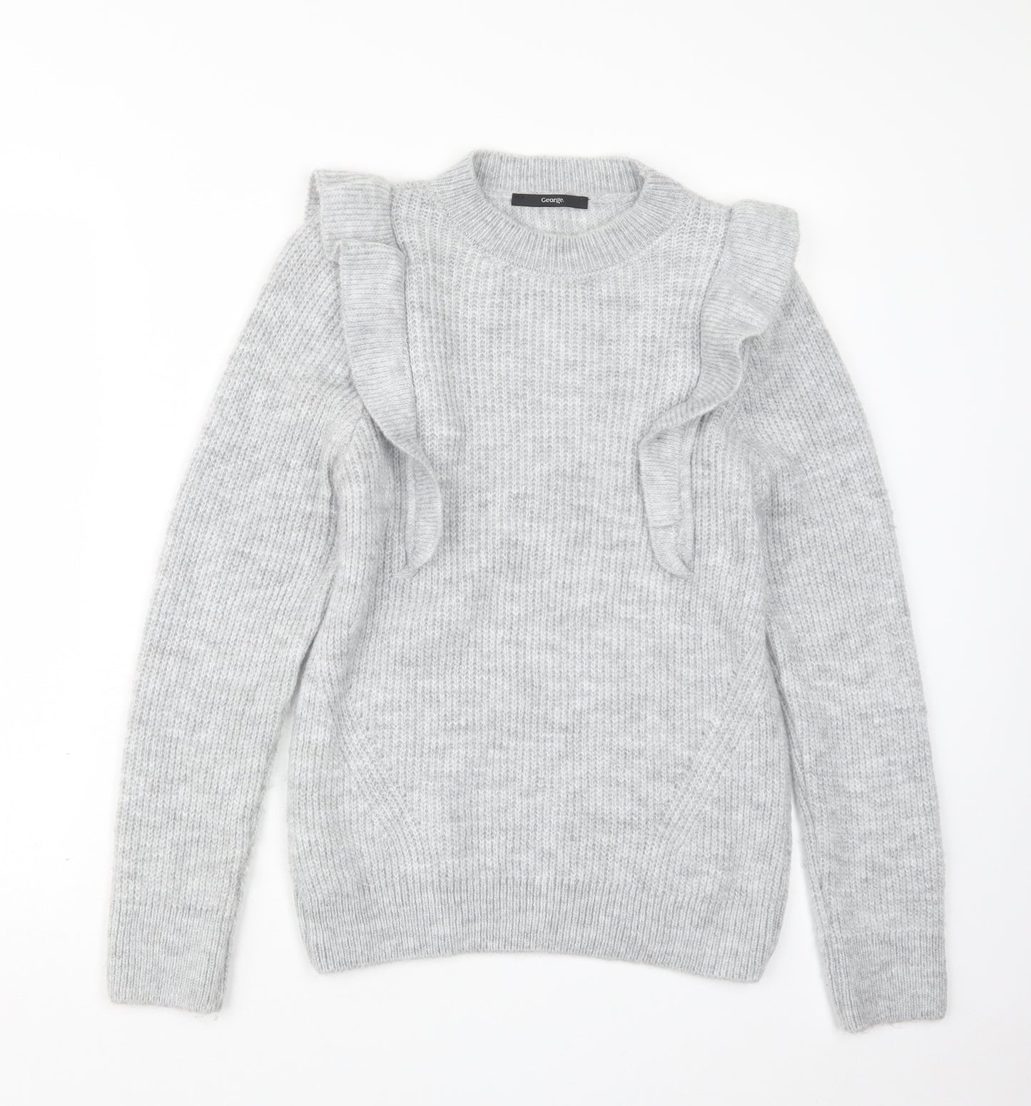 George Womens Grey  Knit Pullover Jumper Size M