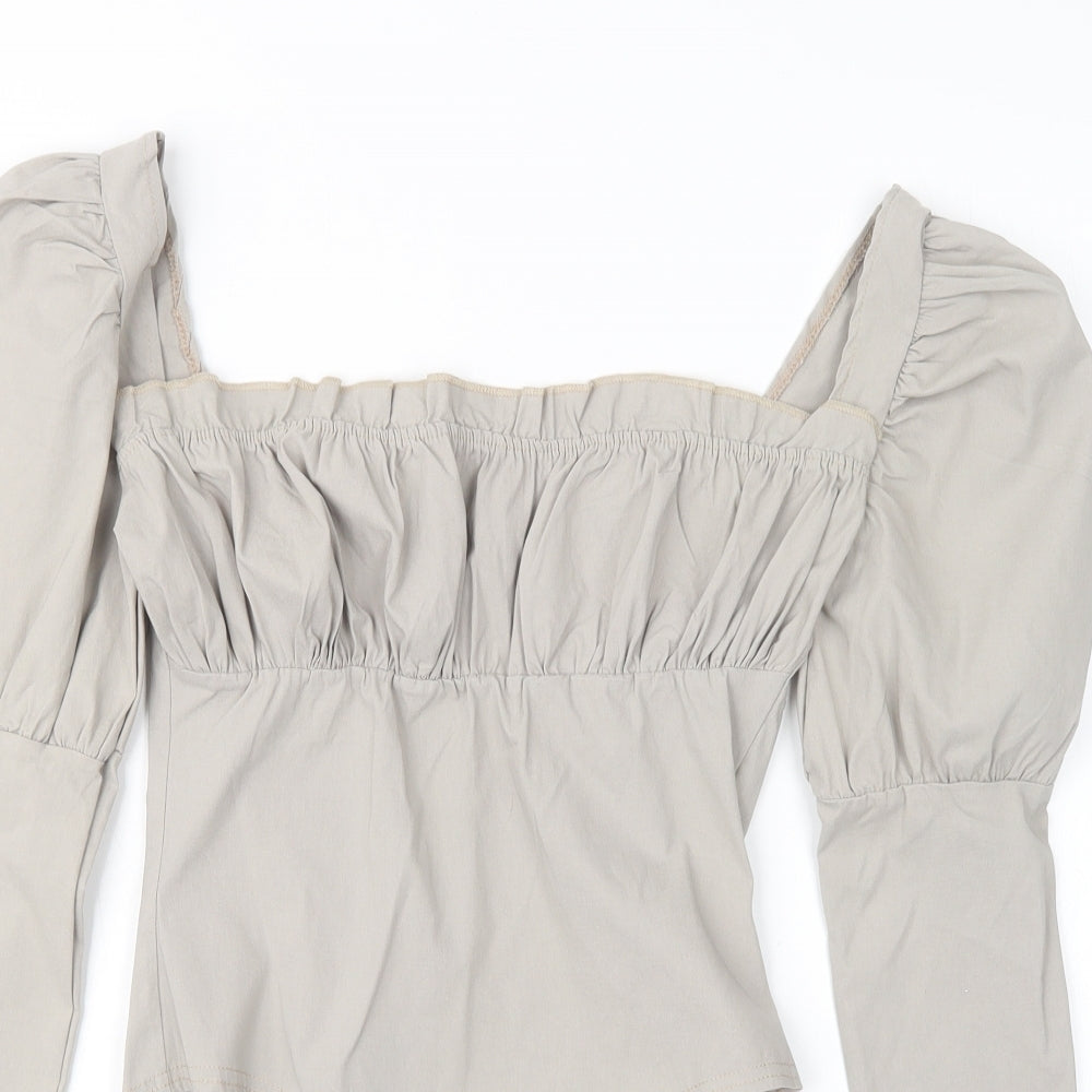 I SAW IT FIRST Womens Grey   Bodysuit One-Piece Size 10