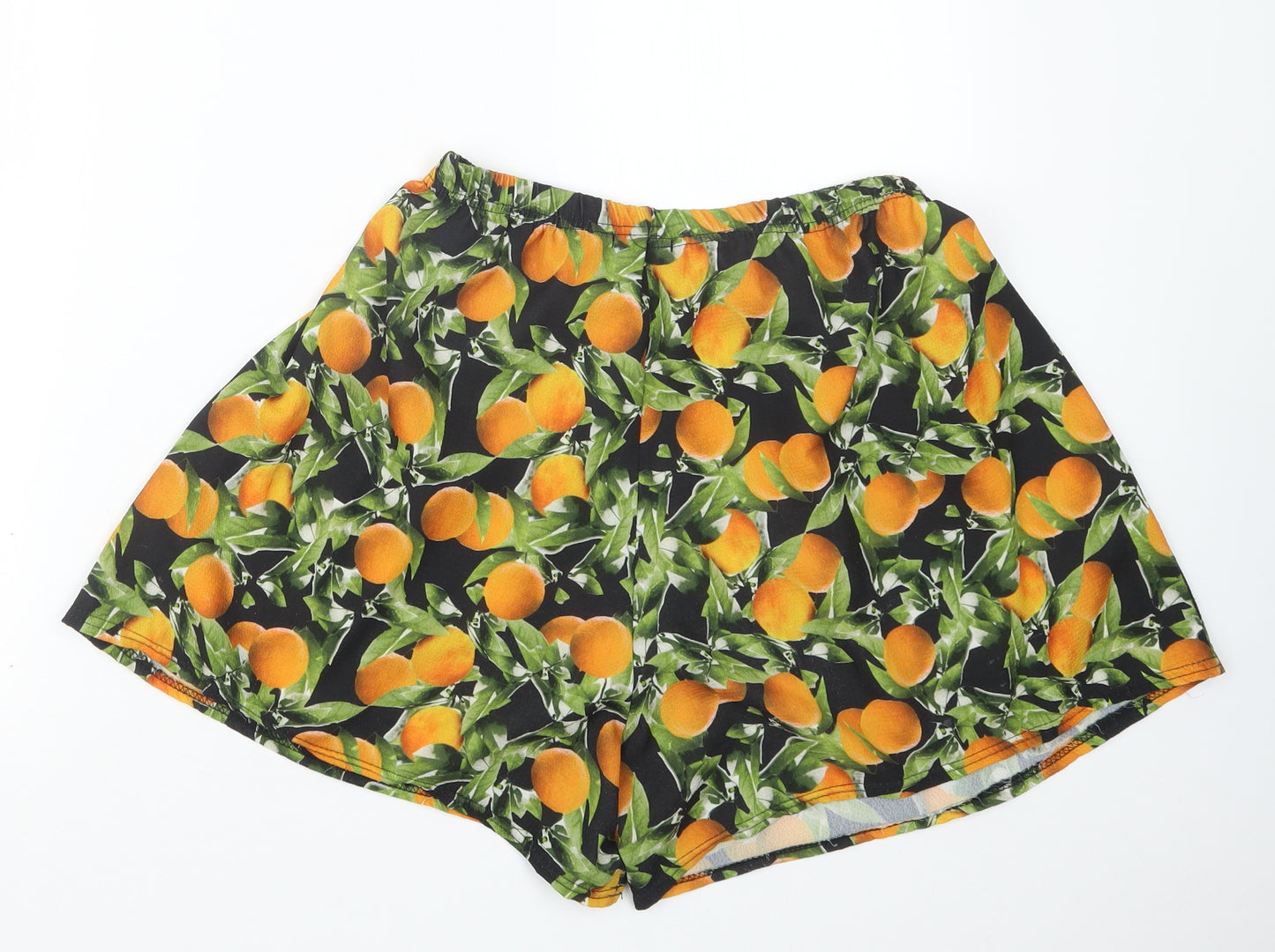 PRETTYLITTLETHING Womens Orange Geometric  Bermuda Shorts Size 12