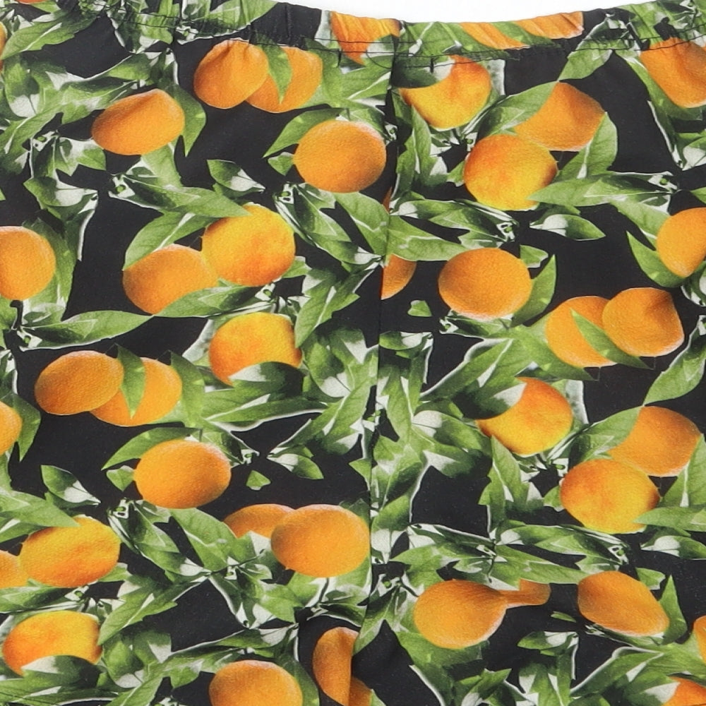 PRETTYLITTLETHING Womens Orange Geometric  Bermuda Shorts Size 12