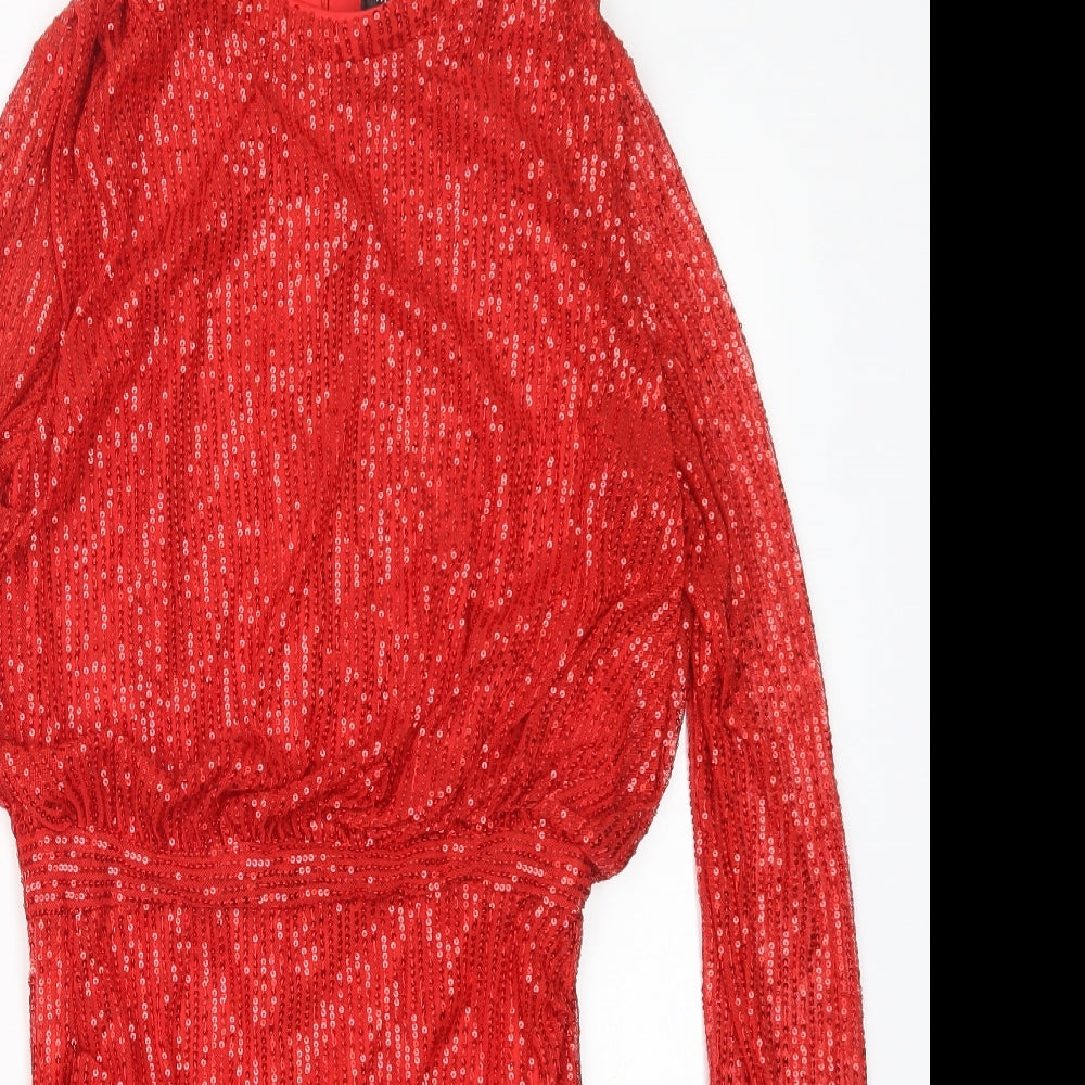 SheIn Womens Red   Shirt Dress  Size M