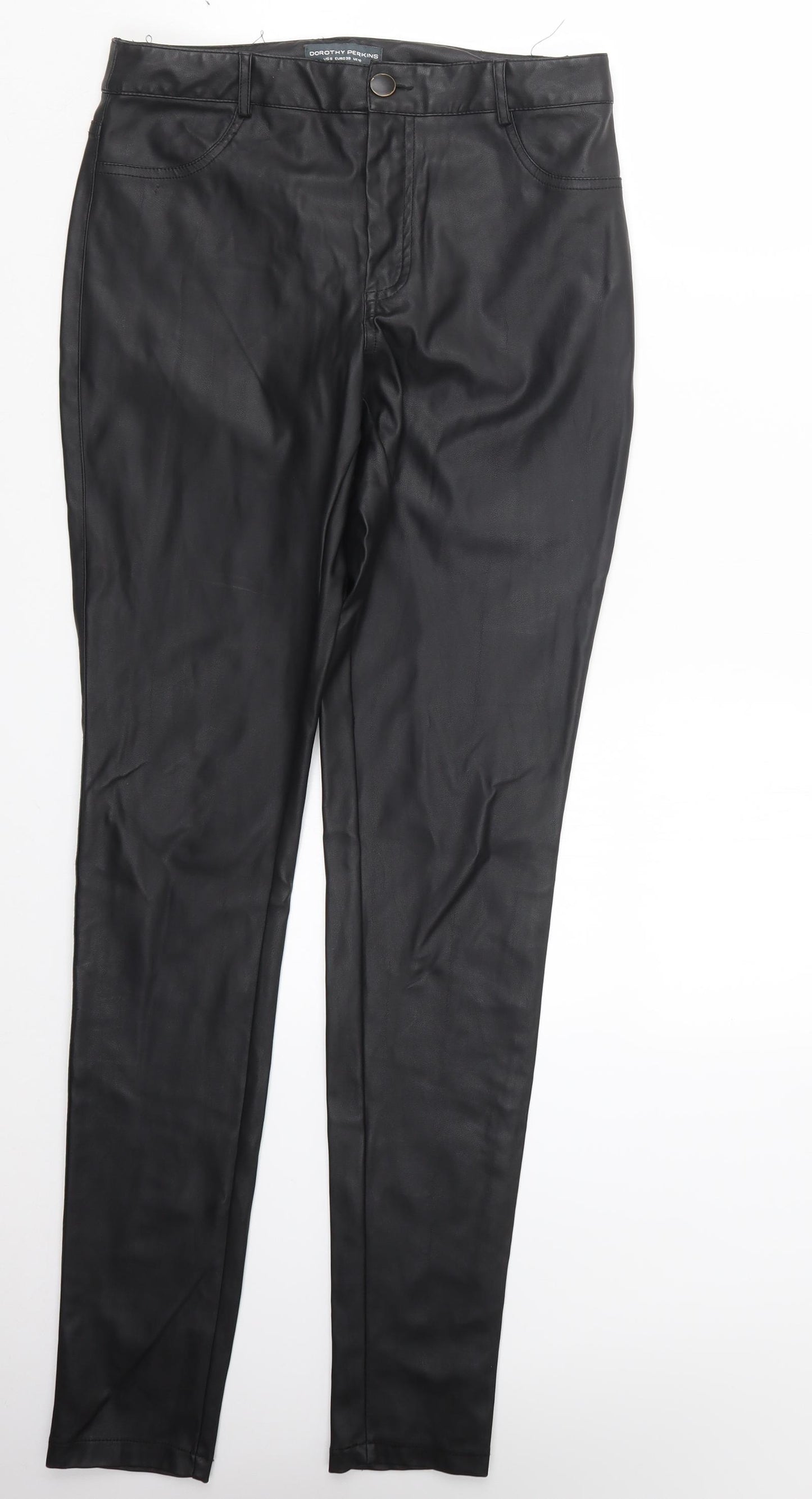 Dorothy Perkins Womens Black   Trousers  Size 10 L32.5 in