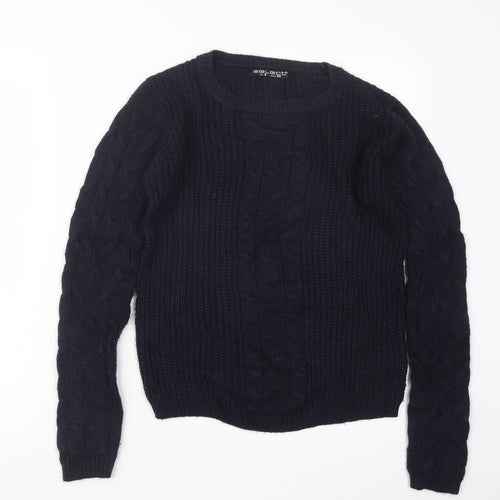 Select Womens Blue  Knit Pullover Jumper Size 8