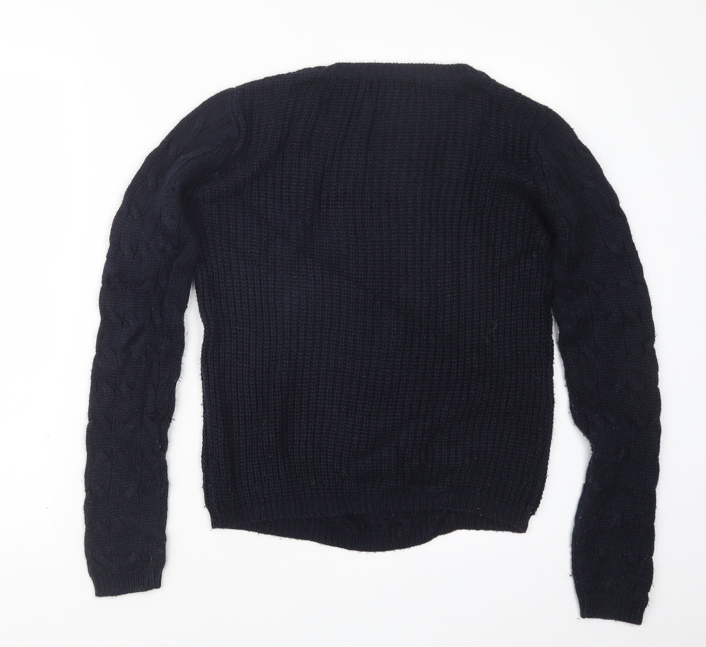 Select Womens Blue  Knit Pullover Jumper Size 8
