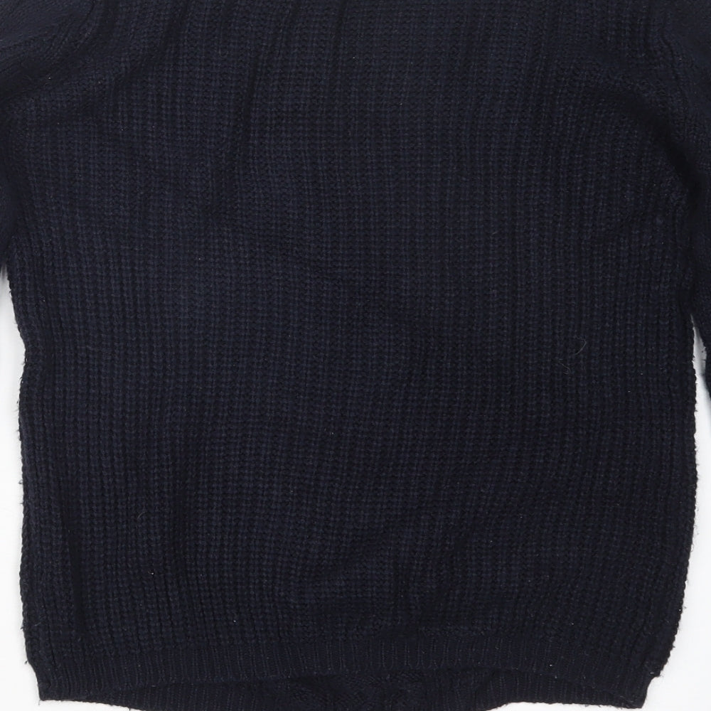 Select Womens Blue  Knit Pullover Jumper Size 8