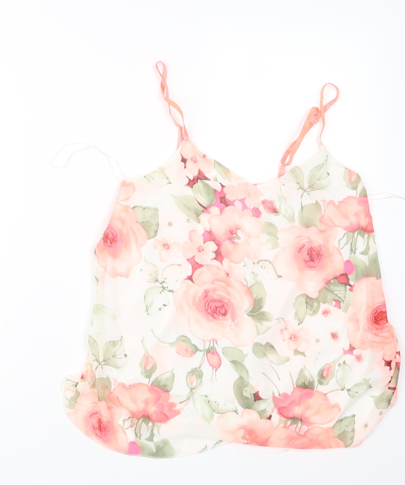 Quiz Womens Pink Floral  Camisole Button-Up Size 10