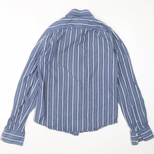 Abercrombie & Fitch Mens Blue Striped   Button-Up Size M