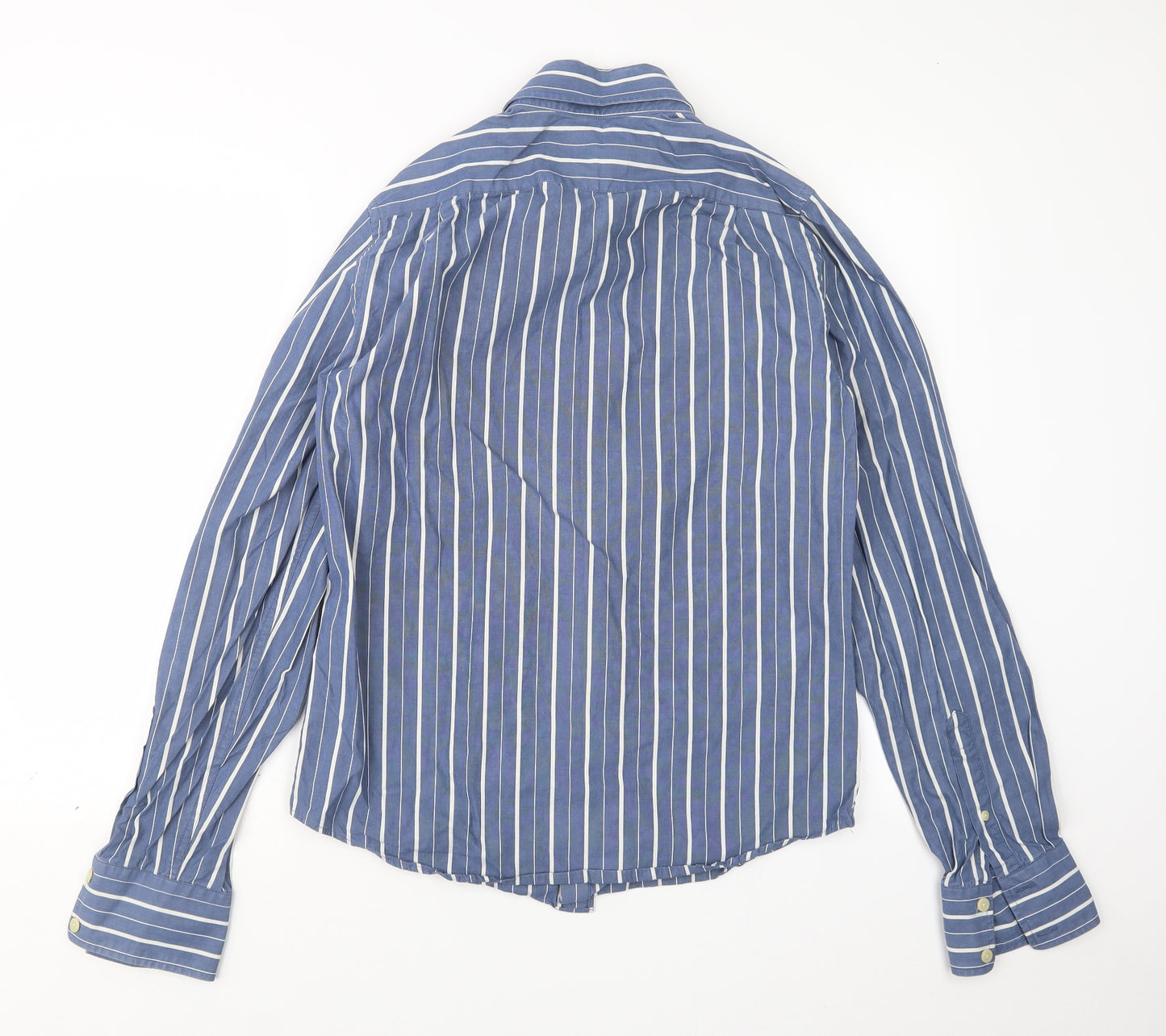 Abercrombie & Fitch Mens Blue Striped   Button-Up Size M