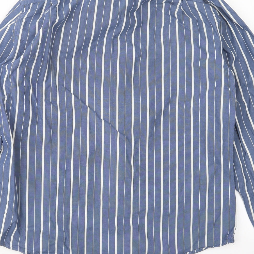 Abercrombie & Fitch Mens Blue Striped   Button-Up Size M