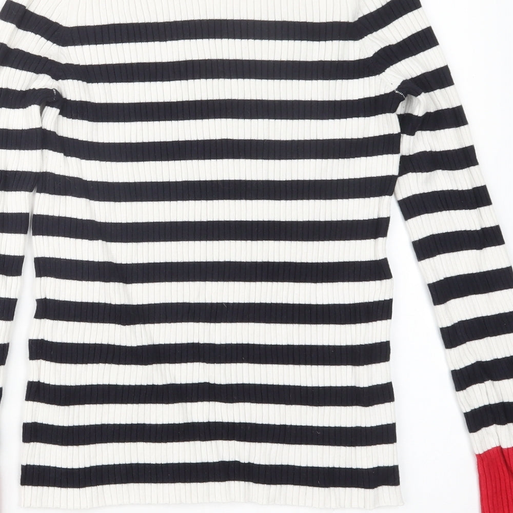 HEART AND SOUL Womens Blue Striped  Pullover Jumper Size 12