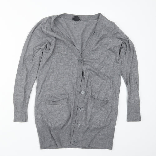 H&M Womens Grey   Cardigan Jumper Size S