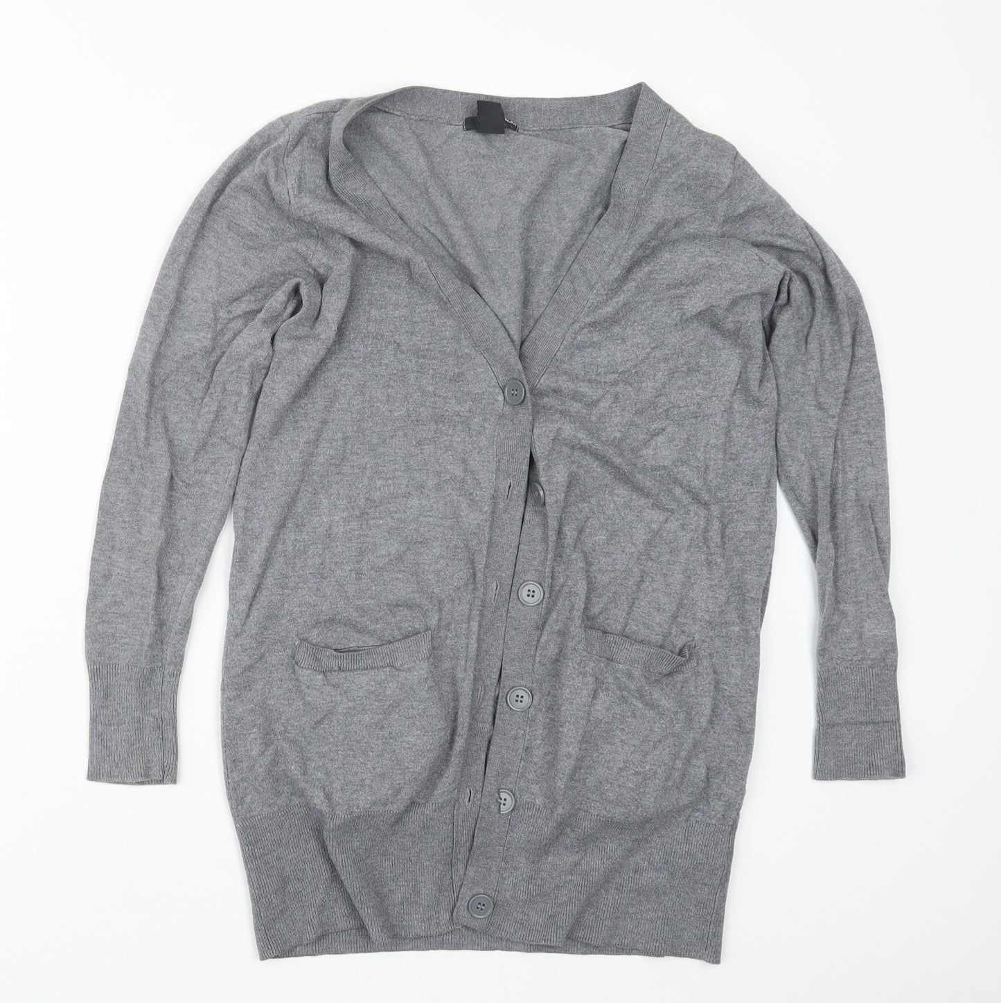 H&M Womens Grey   Cardigan Jumper Size S