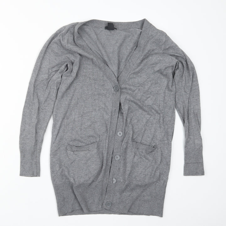 H&M Womens Grey   Cardigan Jumper Size S