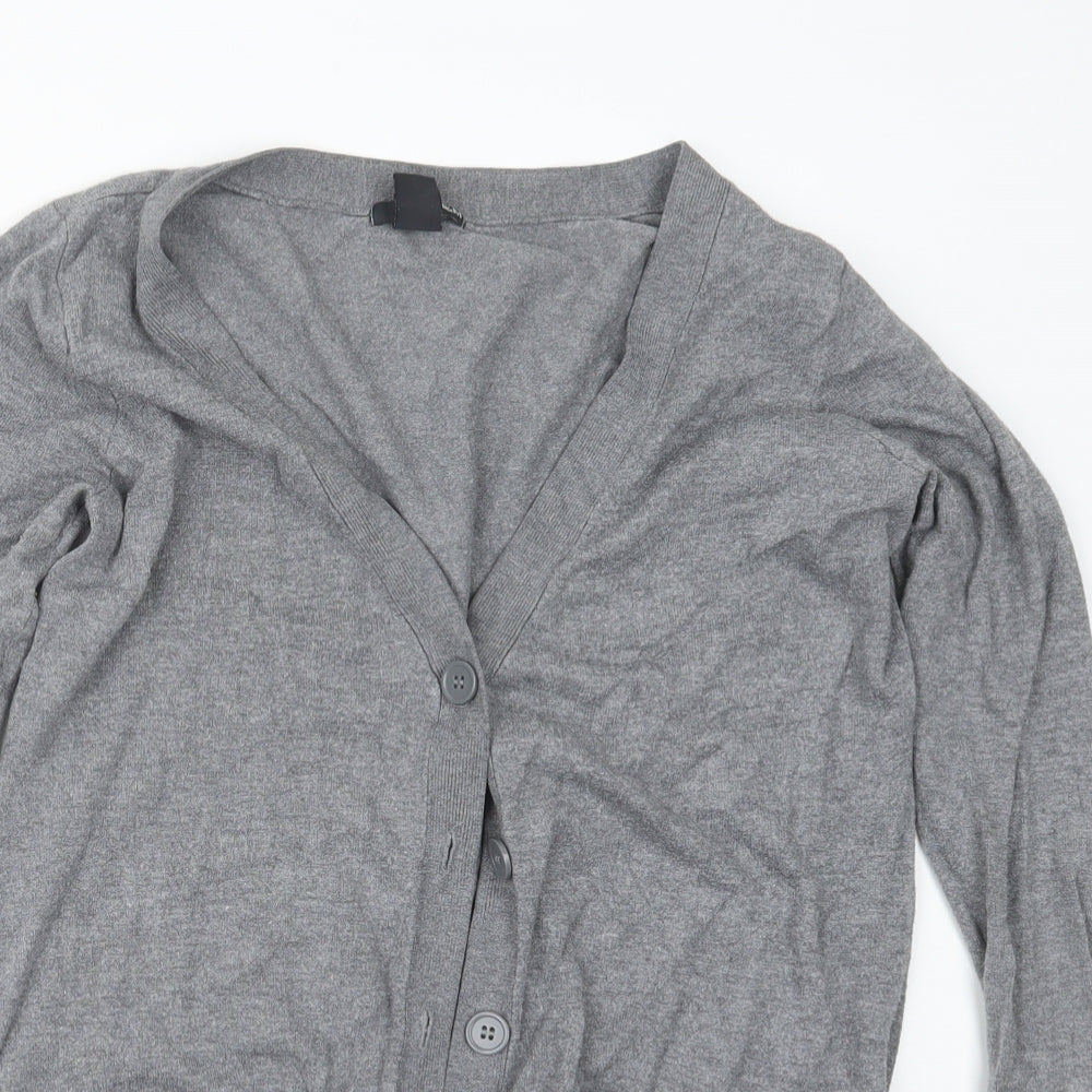 H&M Womens Grey   Cardigan Jumper Size S