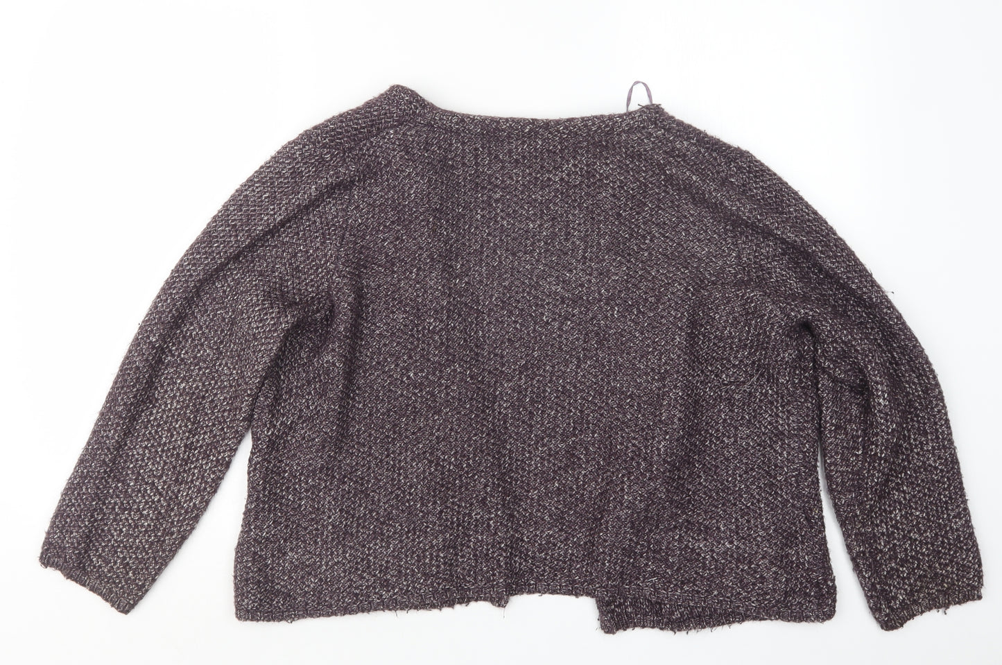 DASH Womens Purple  Knit Cardigan Jumper Size 16
