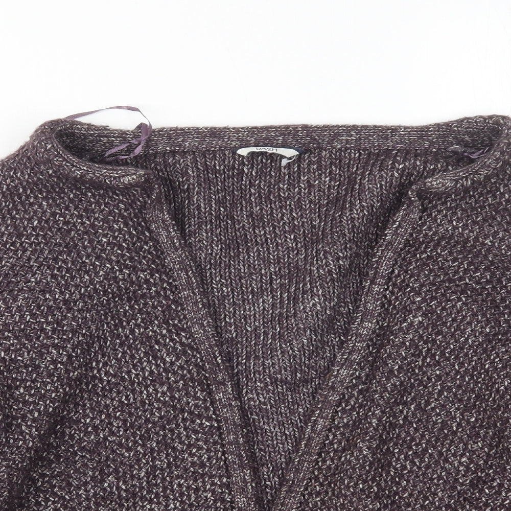 DASH Womens Purple  Knit Cardigan Jumper Size 16