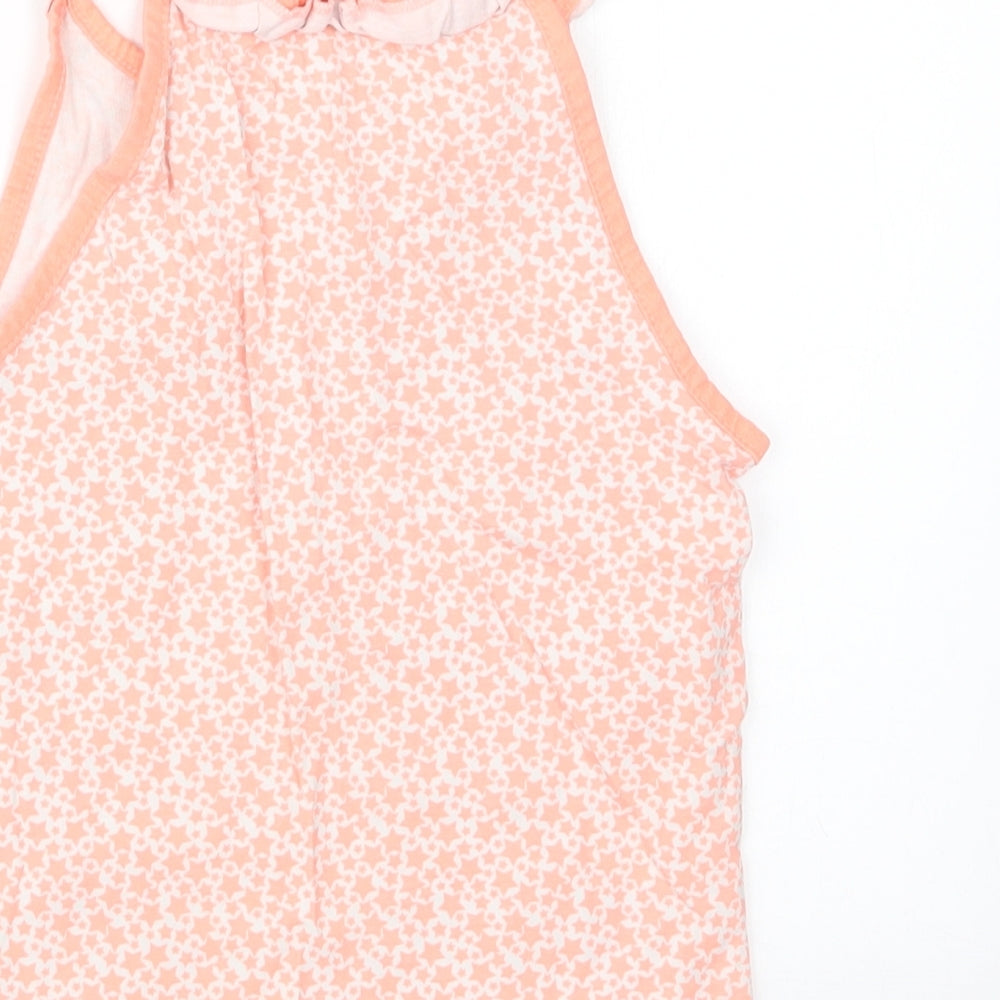 George Girls Orange Geometric  Basic T-Shirt Size 7-8 Years