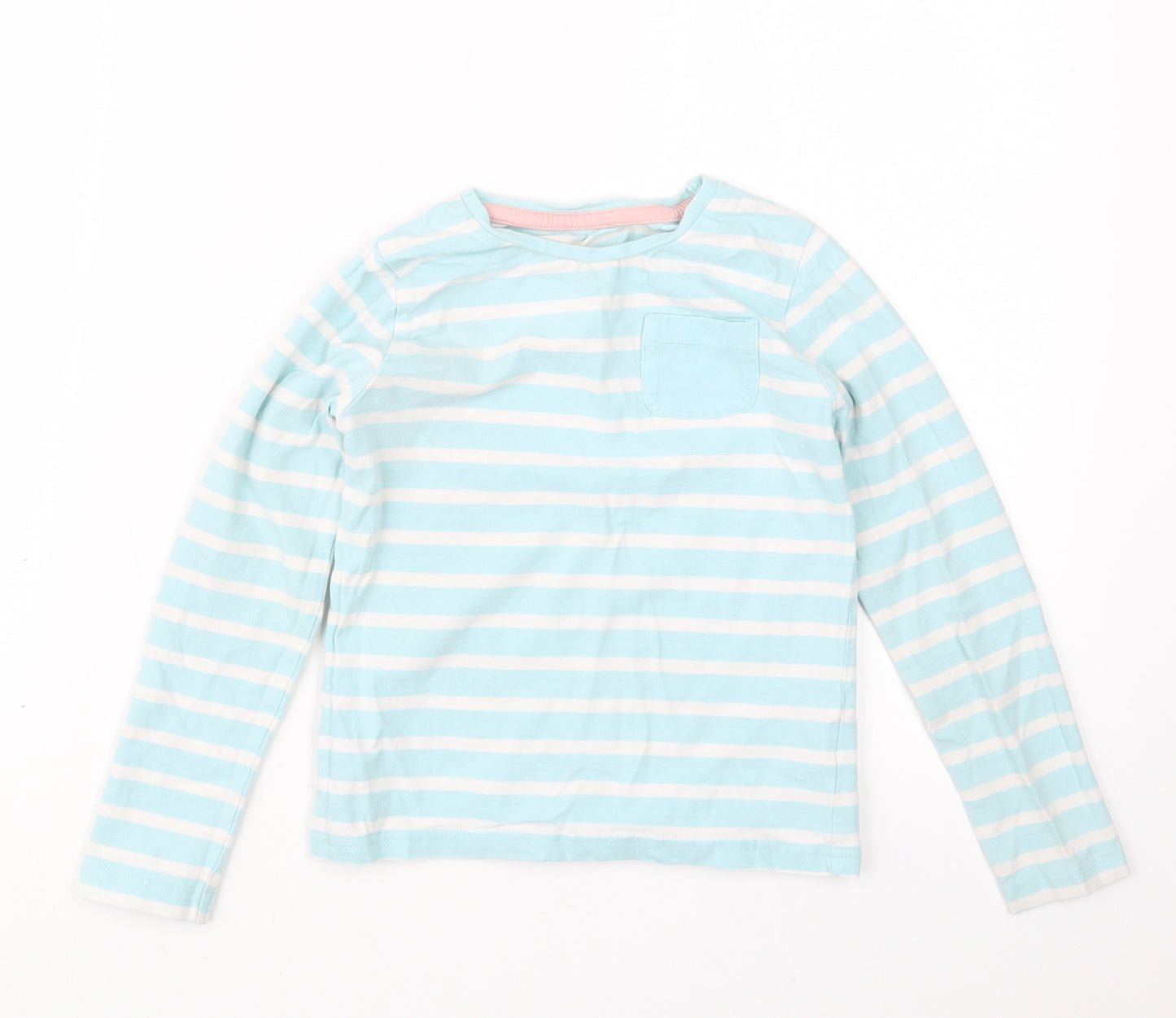 Avenue Girls Blue Striped  Basic T-Shirt Size 7-8 Years