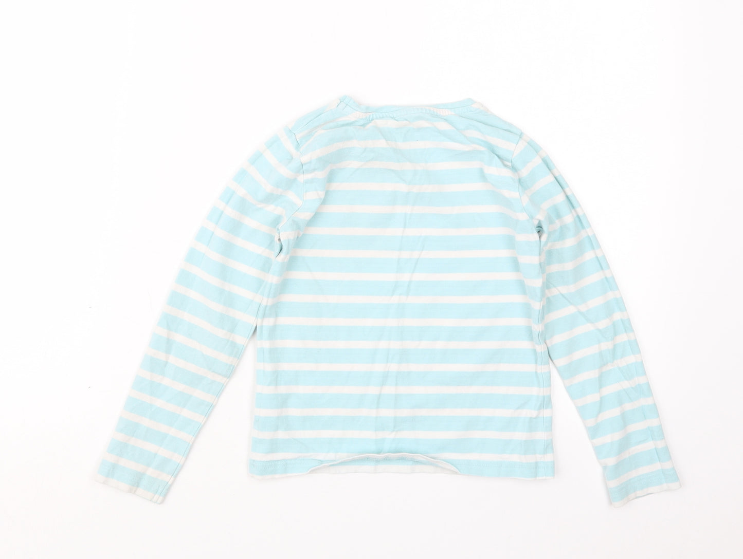 Avenue Girls Blue Striped  Basic T-Shirt Size 7-8 Years