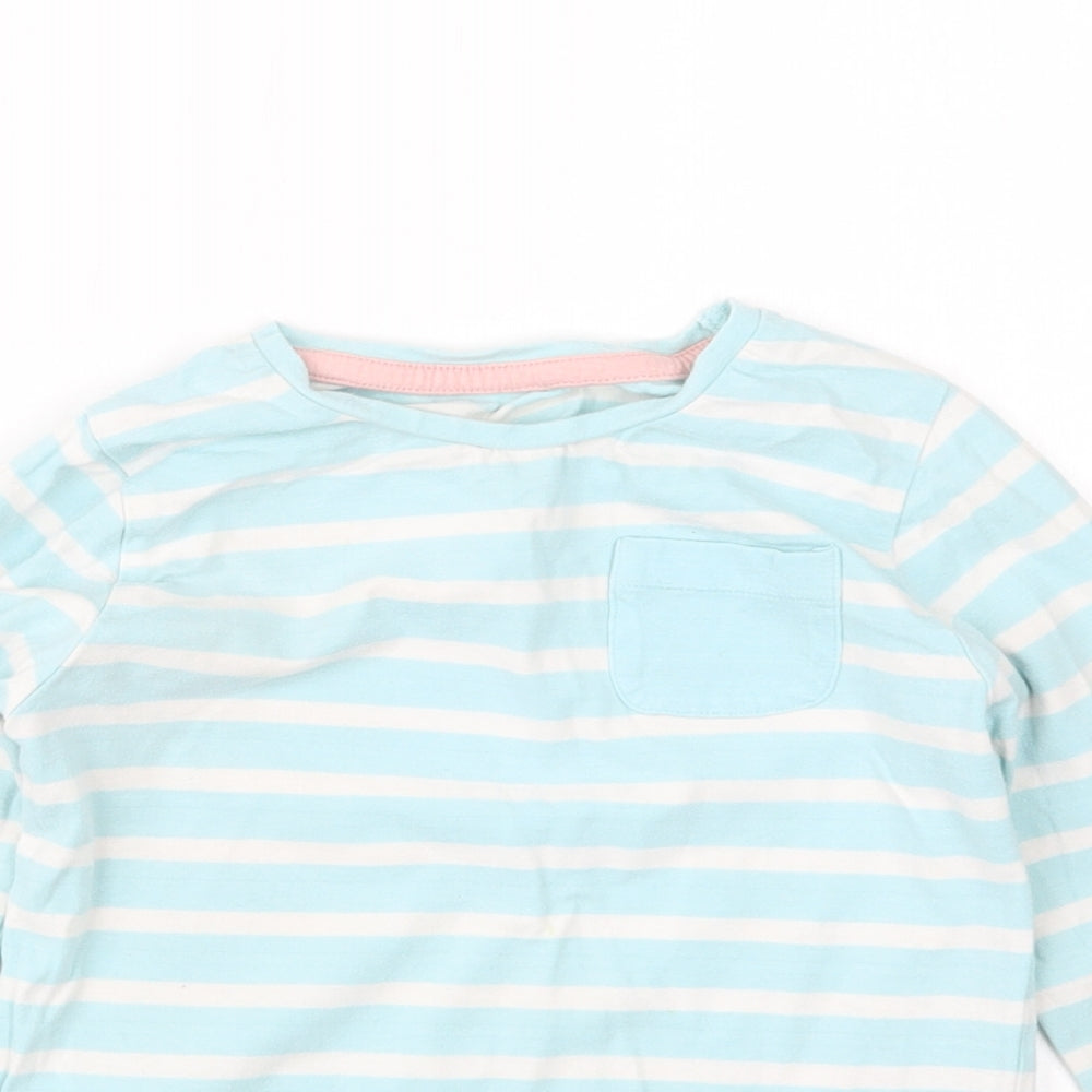 Avenue Girls Blue Striped  Basic T-Shirt Size 7-8 Years