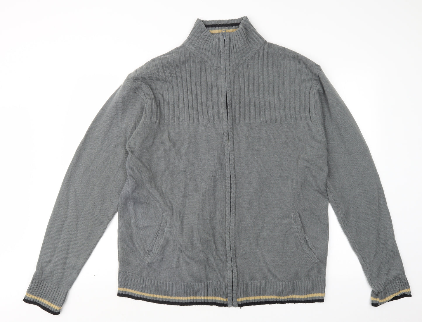 UrbanSpirit Mens Grey  Knit Cardigan Jumper Size XL