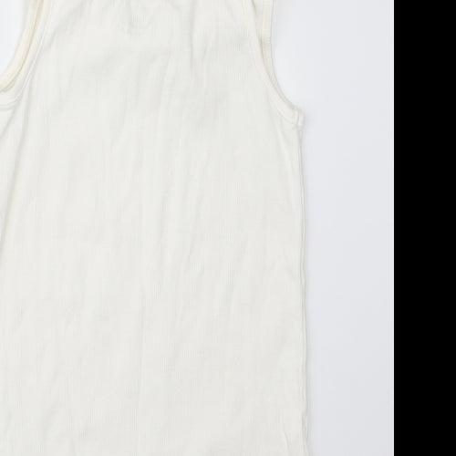 F&F Womens White Geometric  Top Pyjama Top Size 8